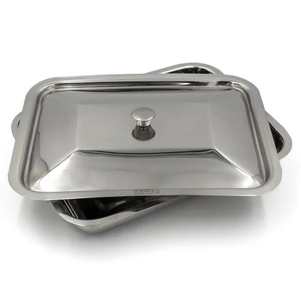 05892. Лоток прямокутний з кришкою, 200 х 150 х 25 мм, нержавіюча сталь DURABLE